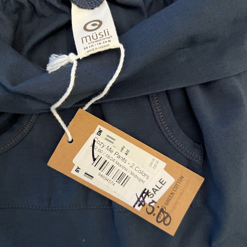 NWT: Müsli: Cozy Me Toddler Pants in Midnight Blue: Size 18-24 months - Picture 5 of 7